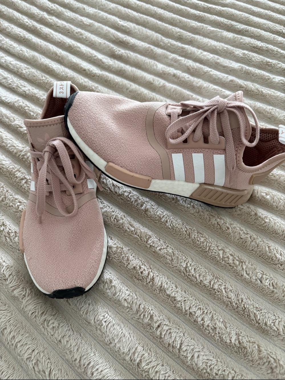 adidas Pink Women's Sneaker with White Stripes